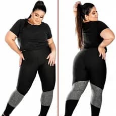 Legging Plus Size Cós Alto Modeladora Feminina | Tamanhos 50 ao 56 | Suplex Confortável