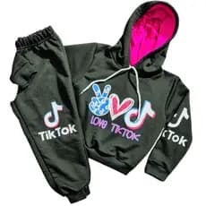 Conjunto Infantil Criança Blogueirinha Roupa Infanto Juvenil Menina Inverno Frio Calça Moletinho Casaco com Capuz