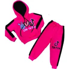 Conjunto Moletom Flanelado Infantil Criança Blogueirinha Pink Roupa Infanto Juvenil Menina Inverno Frio 2 a 12 anos