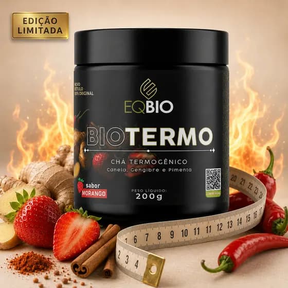 Chá Termogênico Inibidor e Gestor de Peso Natural BioTermo 200g | Sabores Abacaxi ou Morango | Bio Equlibrium