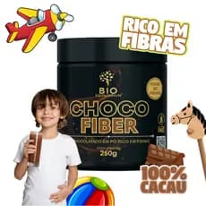 Achocolatado Natural Rico em Fibras ChocoFiber 250g | Cacau 100% e Psyllium | Chocolate | Bio Equilibrium