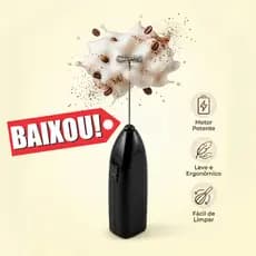 Mini Mixer para Bebidas em Haste de Inox e Plástico | Facilidade e Praticidade