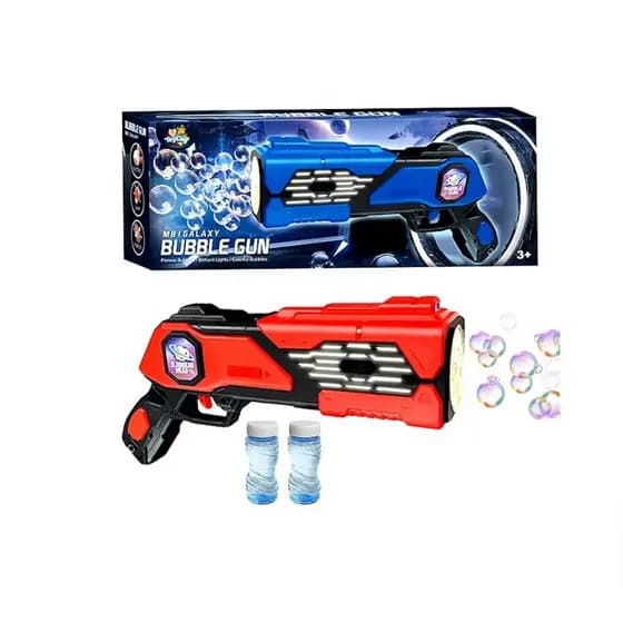 Brinquedo Infantil Lançador de Bolhas de Sabão Automático com Tubo Extra