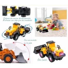 Truck Brinquedo Trator Escavadeira Com Luz E Som Elétrico - JMD TOYS