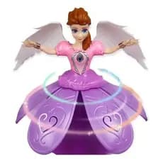 Brinquedo Boneca Dançarina Angel Girl Musical Dança Com Luz