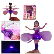 Brinquedo Boneca Fada Voadora De Verdade Com Sensor Mão Luz Indução Infravermelho fada Asa Mágicas