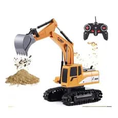 Carrinho Escavadeira Controle Remoto Trator 6 Canais