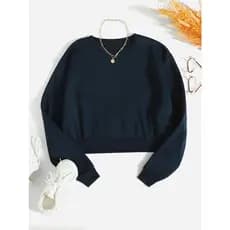 Cropped Moletom Lançamento Inverno Feminino Com Punho Para o Frio