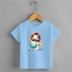 Blusinha Infantil Camiseta Algodão Estamp O Maior Pintor do Mundo Cristã Religiosa