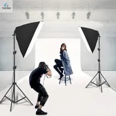 Softbox Luz contínua 50x70cm Soquete e27 - Kit com Tripé Tecno Shop