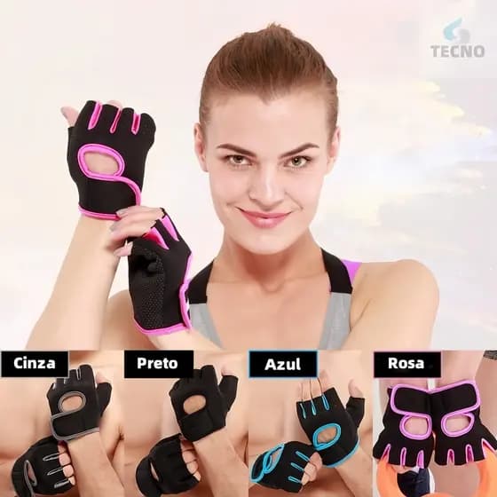 Luva Musculação Academia Antiderrapante Feminina E Masculina Ginástica