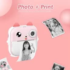 Câmera De Impressão Instantânea Para Crianças Vídeo Fotografia Digital Fotográfica Toy Mini Impressora Térmica Boy Girls