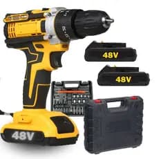 Parafusadeira Furadeira 12V/48V 2 Baterias Com Maleta e Acessorios Completo