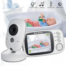 Baba Eletrônica Com Monitor Visão Noturna, Câmera c/ Audio Sensor de Temperatura  FLUX
