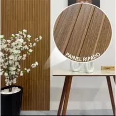 Kit 20 Revestimentos Ripados Placa Painel decorativo MDF 45x11 cm - Entrega Rápida