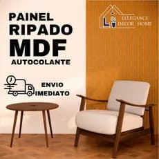 Kit 100 Painel Ripado 45x11cm Autocolante Decoração Parede MDF Qualidade Premium - Entrega Rápida