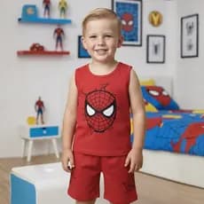 Pijama Personagem Infantil Masculino Pijama Malha Verão