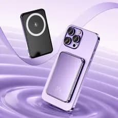 Power Bank Magnético 10000mAh 20W Carregamento Sem Fio Portátil Ultrafino com USB Tipo C
