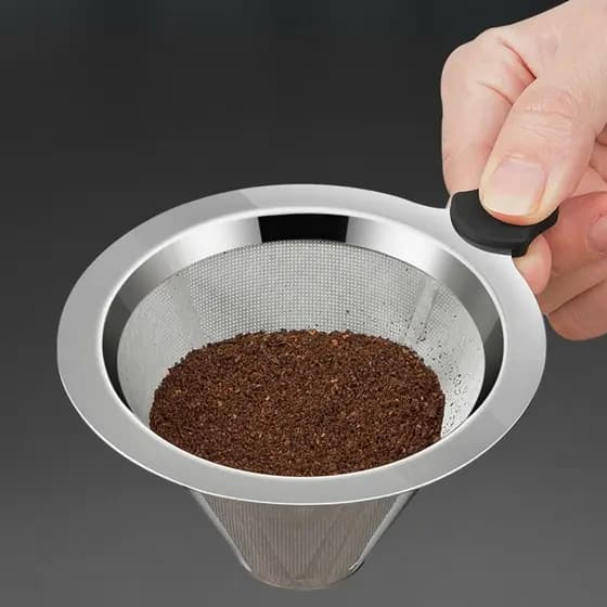 Filtro Sem Fundo Aço Inox Reutilizável Barista 10,2cm Café Espresso Padrão Profissional