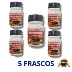 05 Frascos Extrato De Dragoeiro Concetrado Natural Em Cápsulas Original - Suplemento Natural