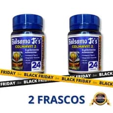 2 Frascos Bálsamo Je's Colmavit 2 Premium Suplemento Natural - 24 Cápsulas 500mg Colágeno Tipo 2