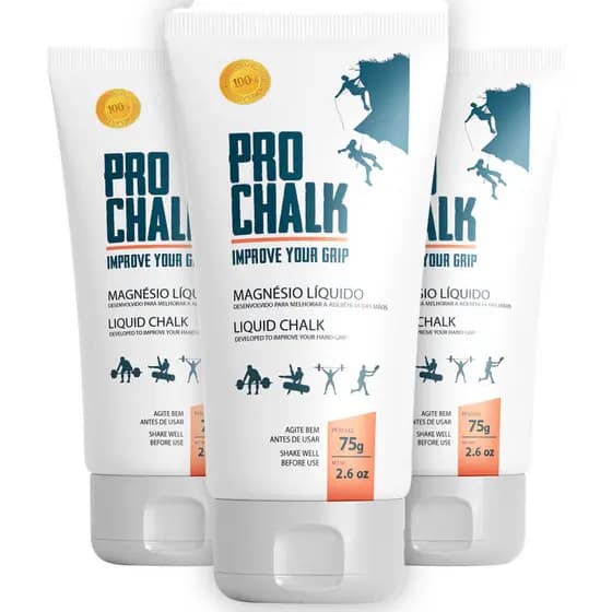 Kit 3un Magnesio Liquido Pro Chalk Liquid Chalk Tubo 75g