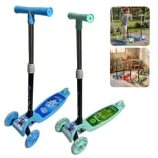 Patinete Infantil 3 Rodas Com LED Ajustável Dobrável Até 35kg Menino Menina