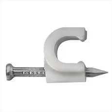 FIXA FIO RG6/59 COAXIAL 8MM 1 PREGO BRANCO (C/ 15 PEÇAS)
