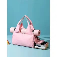Hosioe Bolsa de viagem para esportes, academia, ioga, bolsa de ombro para fim de semana com compartimento