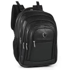 Mochila De Couro Masculina Resistente Para Notebook Trabalho