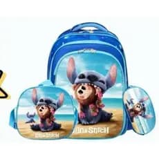 Kit 3x1 Mochila Escolar 3d Lancheira Estojo Personagens
