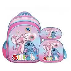 Kit 3x1 Mochila Escolar 3d Lancheira Estojo Personagens