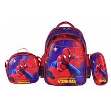Kit 3x1 Mochila Escolar 3d Lancheira Estojo Personagens