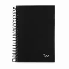 Caderno 10 matérias Universitário Capa Dura Espiral 160 folhas  Escolar Faculdade Preto
