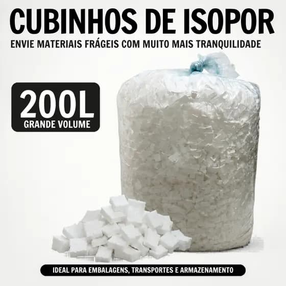 Isopor Cubo Enchimento Caixas Embalagens EPS 200 Litros Flocos De Isopor Para Transporte E Envios