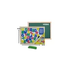 Lousa Magnética Infantil Frente Verso 3 Em 1 Branco E Verde