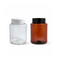10 Potes de Plástico PVC Alto 250ml com Tampa para Cosméticos