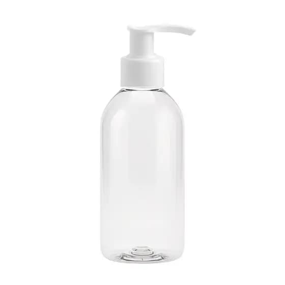 10 Frascos Pet 200ml Cilíndrico c/Válvula Pump para Cosméticos