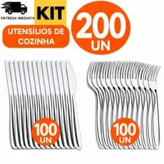 CONJUNTO DE 200/180/150/120 Talheres de Mesa em Aço Inox Resistente