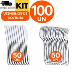 KIT 100/76/50/36 Kit Talheres Inox Premium para Cozinha