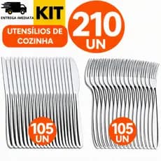 KIT 210/170/140/100 Kit Talheres Básico Completo Inox