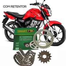 Kit Relação Transmissão com Retentor Honda Cg Titan Fan Start 160 Aço 1045 SmartFox