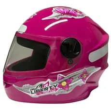 Capacete Fechado Integral Infantil Pro Tork Liberty Four Kids Para Crianças Rosa Tamanho 54 Menina