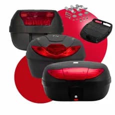 Baú Bauleto 28 35 45 litros com kit fixação Original Smart Box Pro Tork Baú Universal Titan Fan Bros Biz CG