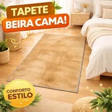 Tapete Passadeira Quarto Beira Cama 60cm x 1,00m Emborrachado Lavável Antialérgico