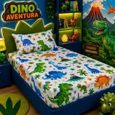 Jogo de Lençol Solteiro 2 Peças Infantil Estampado 170 Fios microfibra Macio Com Elástico cama box
