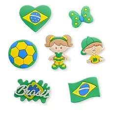 Aplique Emborrachado Brasil Copa Para Artesanato Laços Acessórios COMPRAR E AVISAR NO CHAT