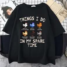 Camiseta Camisa Unissex Stardew Things I Do In My Spare Time Cozy Game