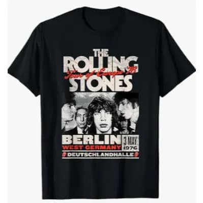 Camiseta Camisa Unissex The Rolling Stones Berlin 76
