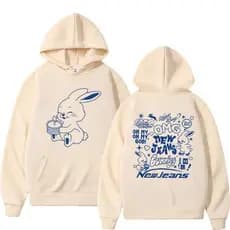 Moletom Canguru New Jeans Omg Coreana Harajuku Kpop Blusa De Frio Unissex 100% Algodão